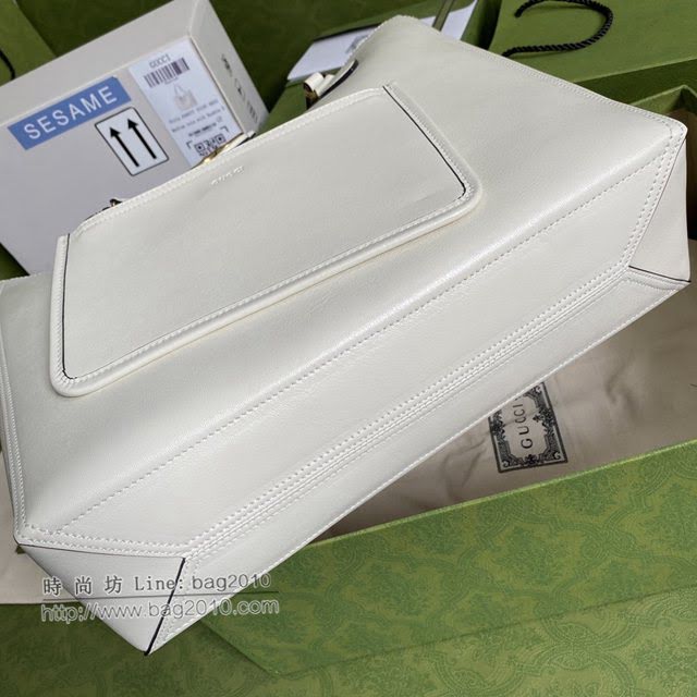 Gucci专柜新款女包, 古驰双G简约头疼的托特包购物袋 649577  gdj1658